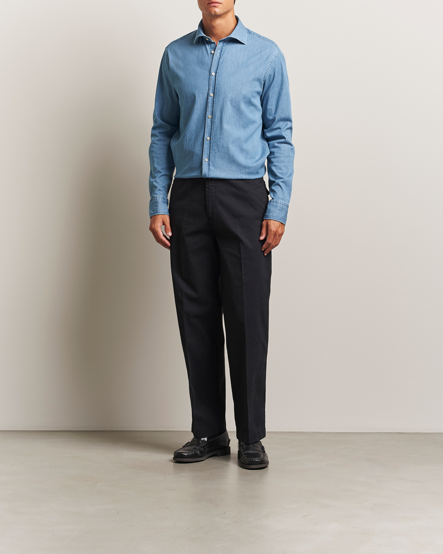 Mies | Housut | Oscar Jacobson | Tanker Cotton Trousers Black
