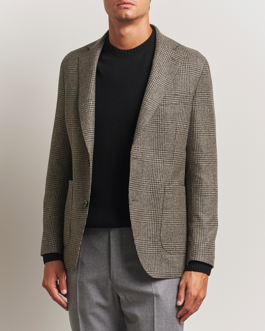 Mies | Pikkutakit | Oscar Jacobson | Ferry Patch Pocket Wool Check Blazer Brown