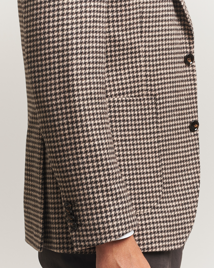 Mies | Pikkutakit | Oscar Jacobson | Fogerty Houndstooth Wool Blazer Brown