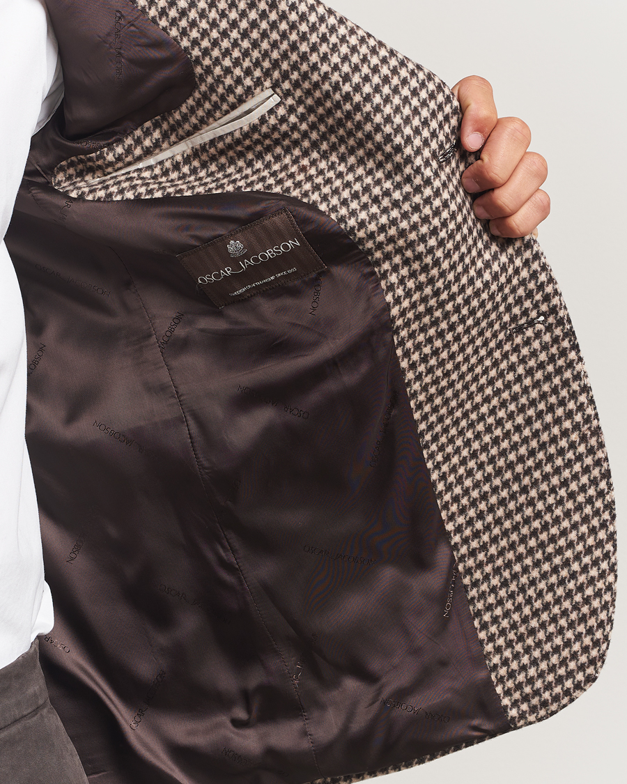 Mies | Pikkutakit | Oscar Jacobson | Fogerty Houndstooth Wool Blazer Brown