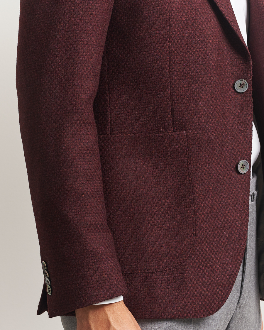 Mies | Pikkutakit | Oscar Jacobson | Fogerty Patch Structured Wool Blazer Wine