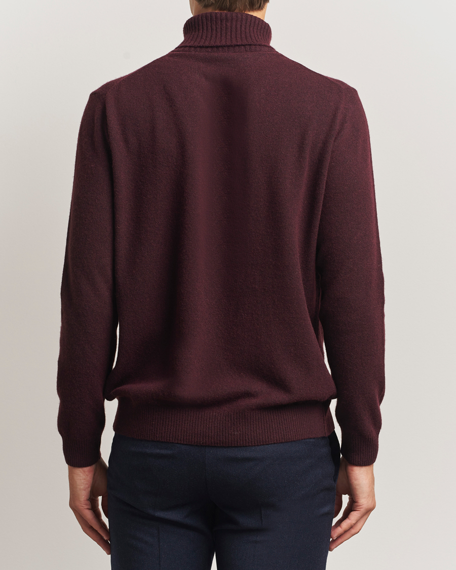 Mies | Puserot | Oscar Jacobson | Salim Wool/Cashmere Rollneck Burgundy