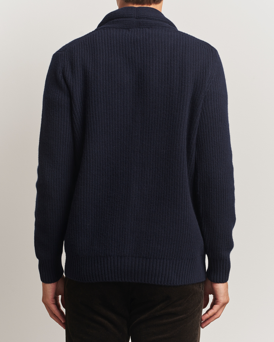 Mies | Puserot | Oscar Jacobson | Roland Wool Cardigan Navy