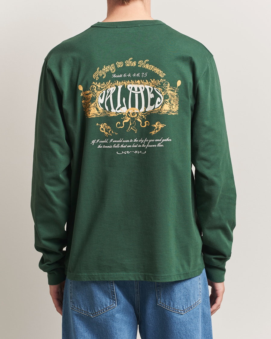 Mies | T-paidat | Palmes | Angels Long Sleeve T-Shirt Dark Green