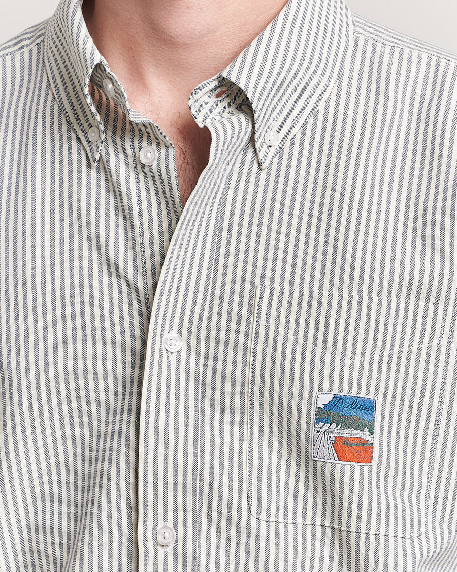 Mies | Kauluspaidat | Palmes | Deuce Oxford Shirt Light Blue Stripe