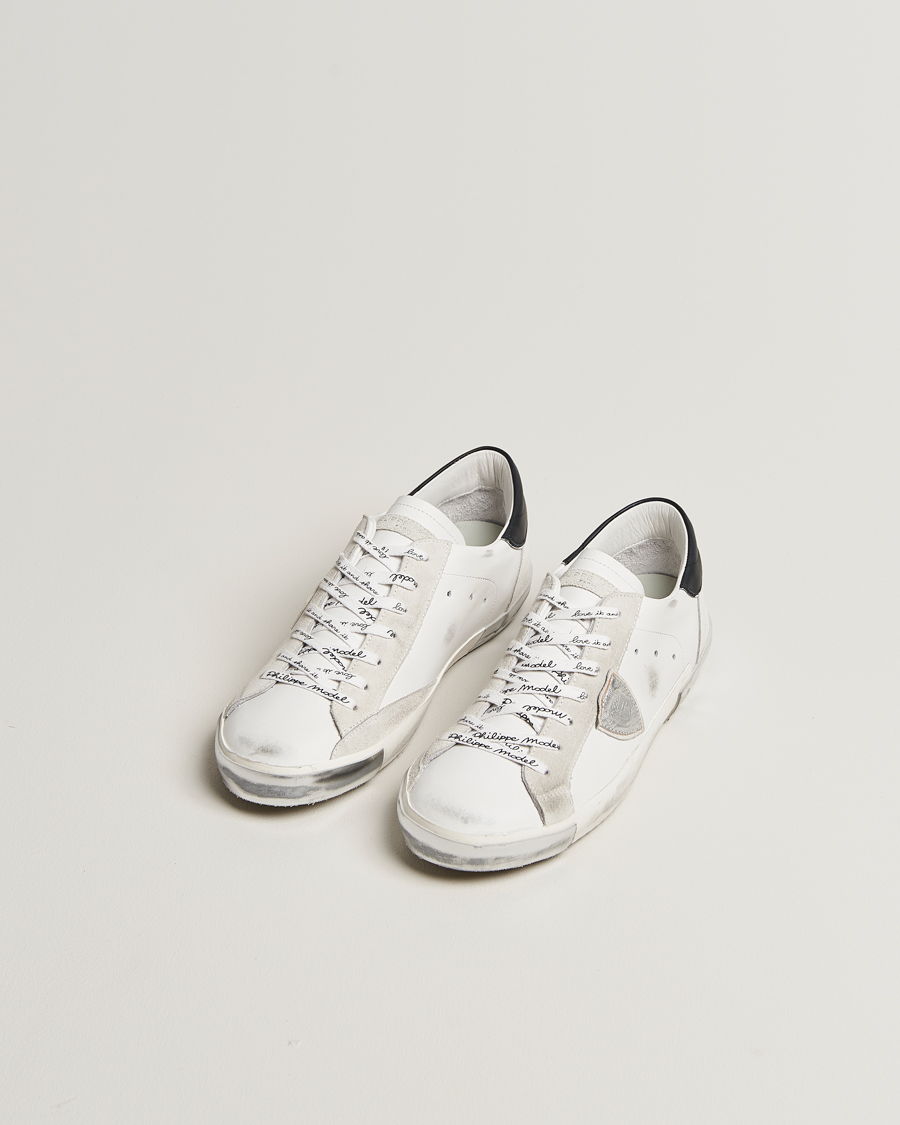 Mies | Tennarit | Philippe Model | Prsx Low Top Leather Sneakers White/Silver