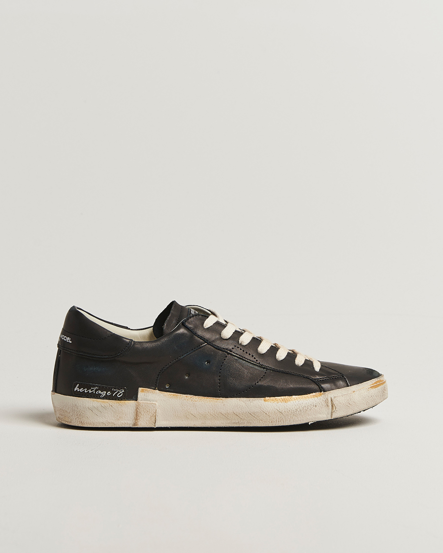 Mies | Tennarit | Philippe Model | Prsx Low Top Vintage Leather Sneakers Black