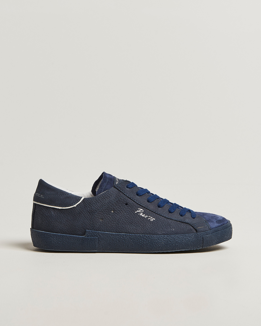 Mies | Philippe Model Prsx Low Top Vintage Leather Sneakers Navy | Philippe Model | Prsx Low Top Vintage Leather Sneakers Navy