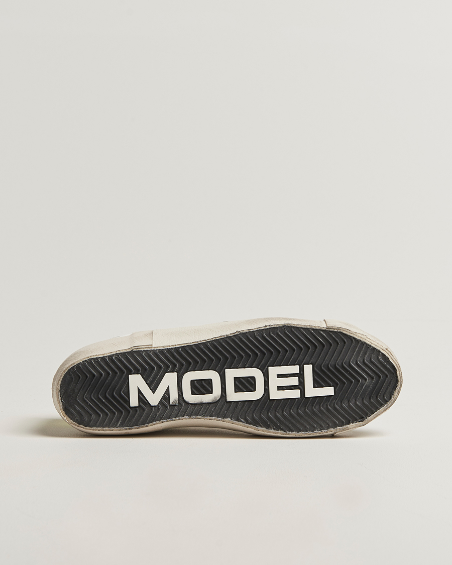 Mies | Philippe Model Prsx Low Top Vintage Mix Leather Sneakers White/Military | Philippe Model | Prsx Low Top Vintage Mix Leather Sneakers White/Military