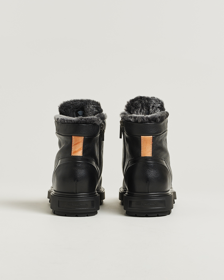 Mies | Nilkkurit | Santoni | St Moritz Winter Boots Black Calf