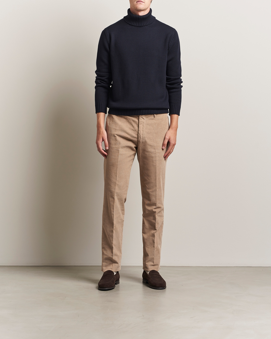 Mies | Puserot | Zanone | Virgin Merino Wool Rollneck Navy