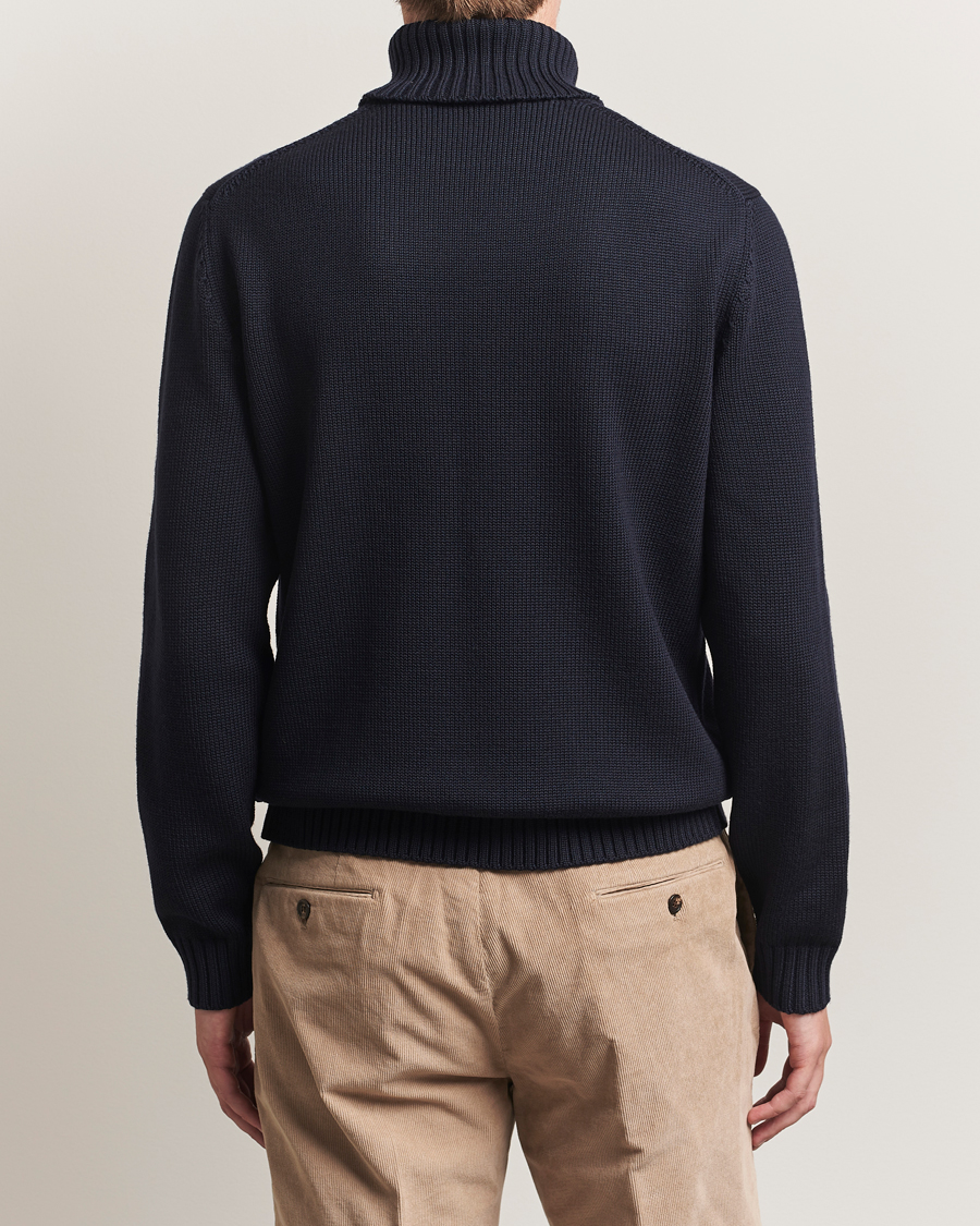 Mies | Puserot | Zanone | Virgin Merino Wool Rollneck Navy
