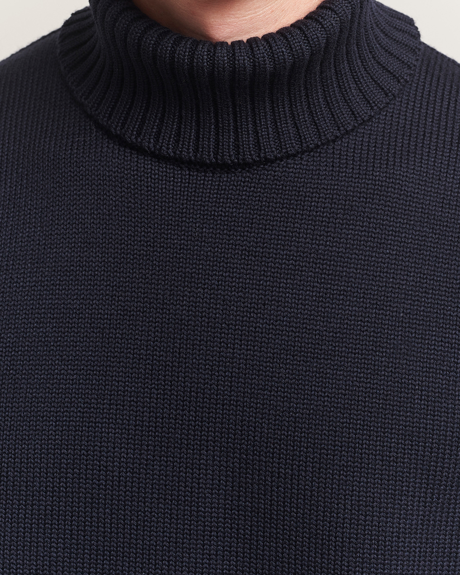 Mies | Puserot | Zanone | Virgin Merino Wool Rollneck Navy