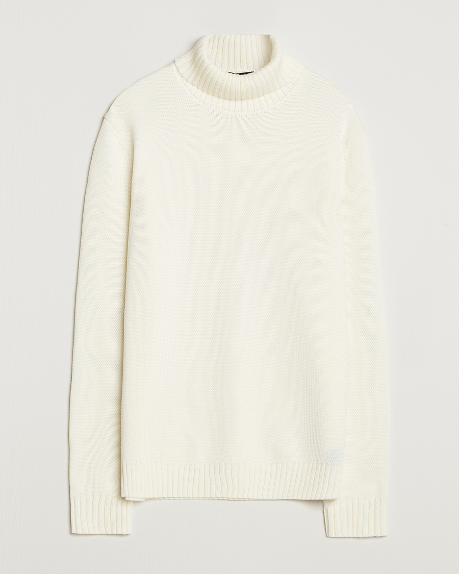 Mies | Puserot | Zanone | Virgin Merino Wool Rollneck Latte