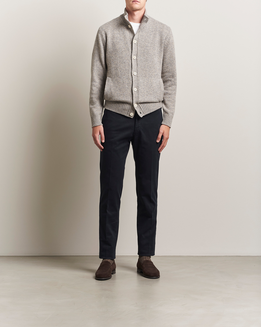 Mies | Puserot | Zanone | Virgin Wool Melange Chioto Grey Melange