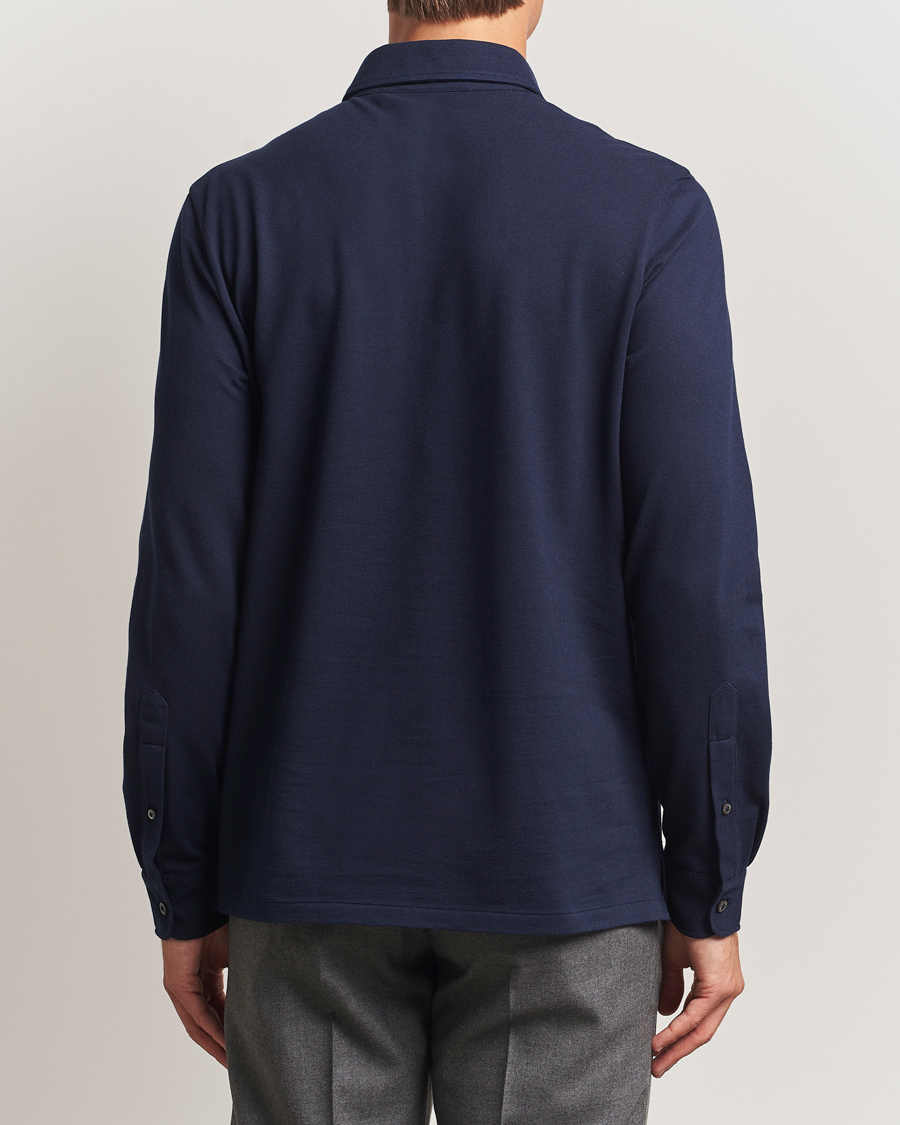 Mies | Pikeet | Ralph Lauren Purple Label | Long Sleeve Polo Shirt Navy