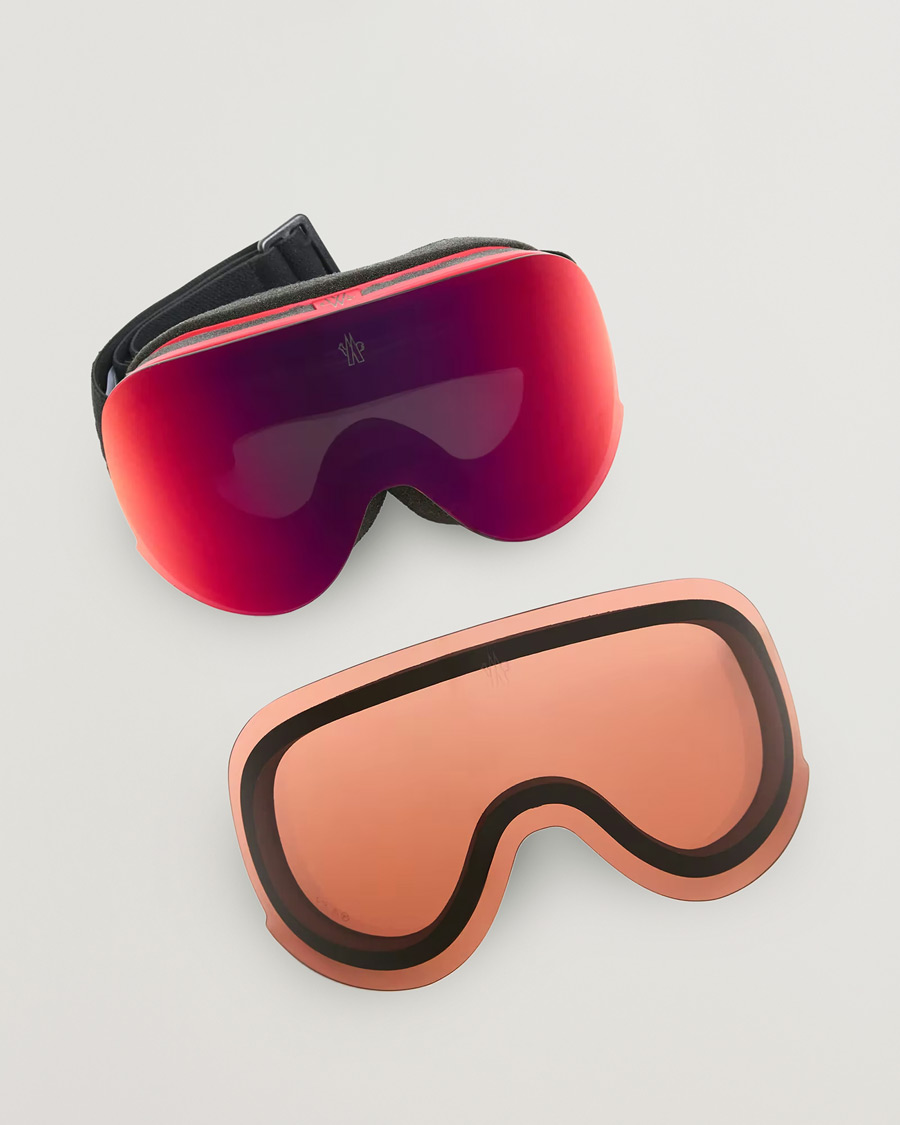 Mies | Aurinkolasit | Moncler Lunettes | 0ME8017 Ski Goggles Black/Red