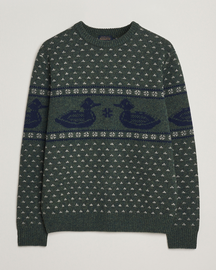 Mies | Puserot | Pendleton | Wool Duck Sweater Green