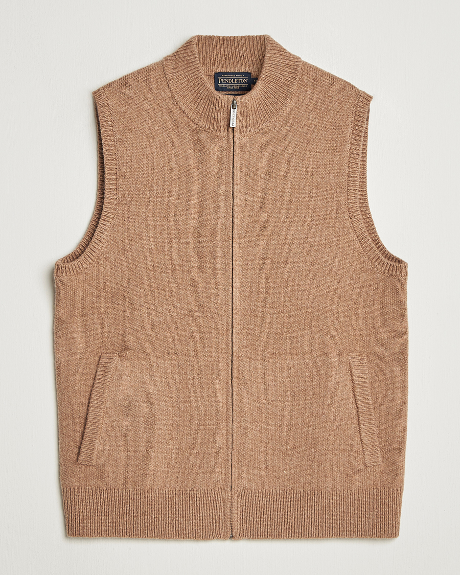Mies | Puserot | Pendleton | Wool Sweater Vest Tan