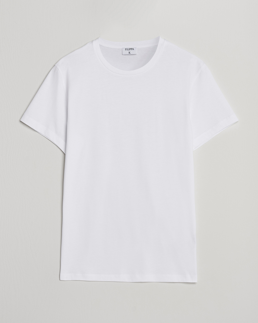 Mies | T-paidat | Filippa K | Lightweight Cotton Crew Neck T-Shirt White