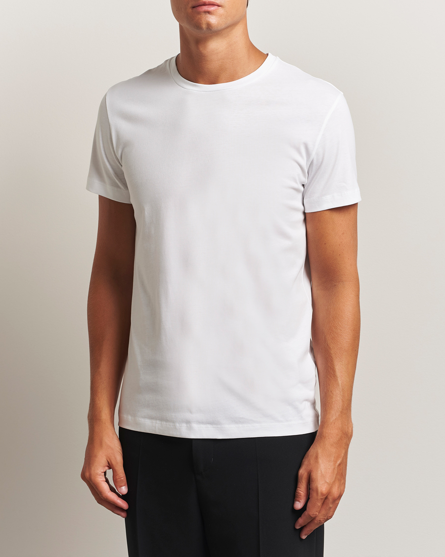 Mies | T-paidat | Filippa K | Lightweight Cotton Crew Neck T-Shirt White