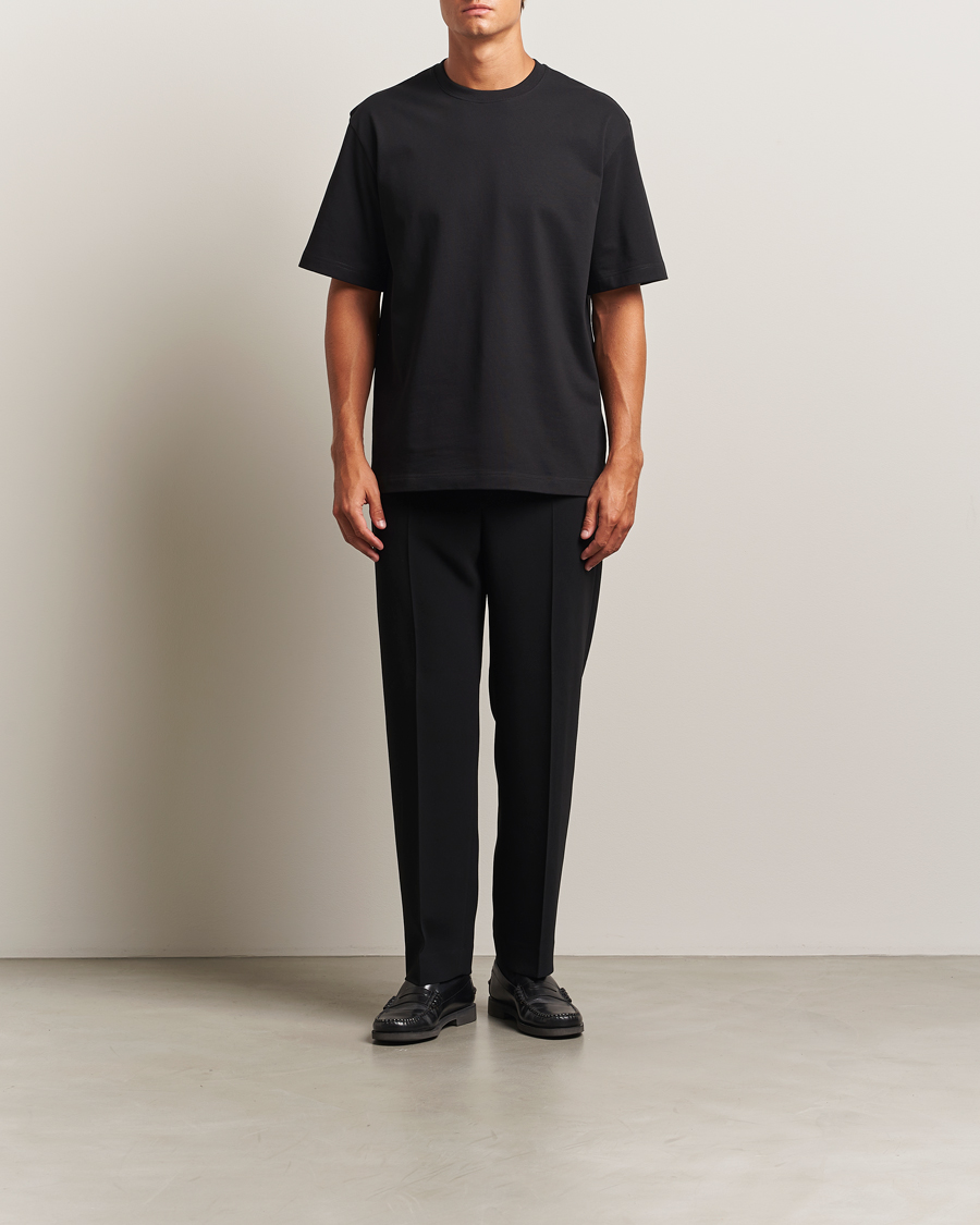 Mies | T-paidat | Filippa K | Heavy Cotton Crew Neck T-Shirt Black