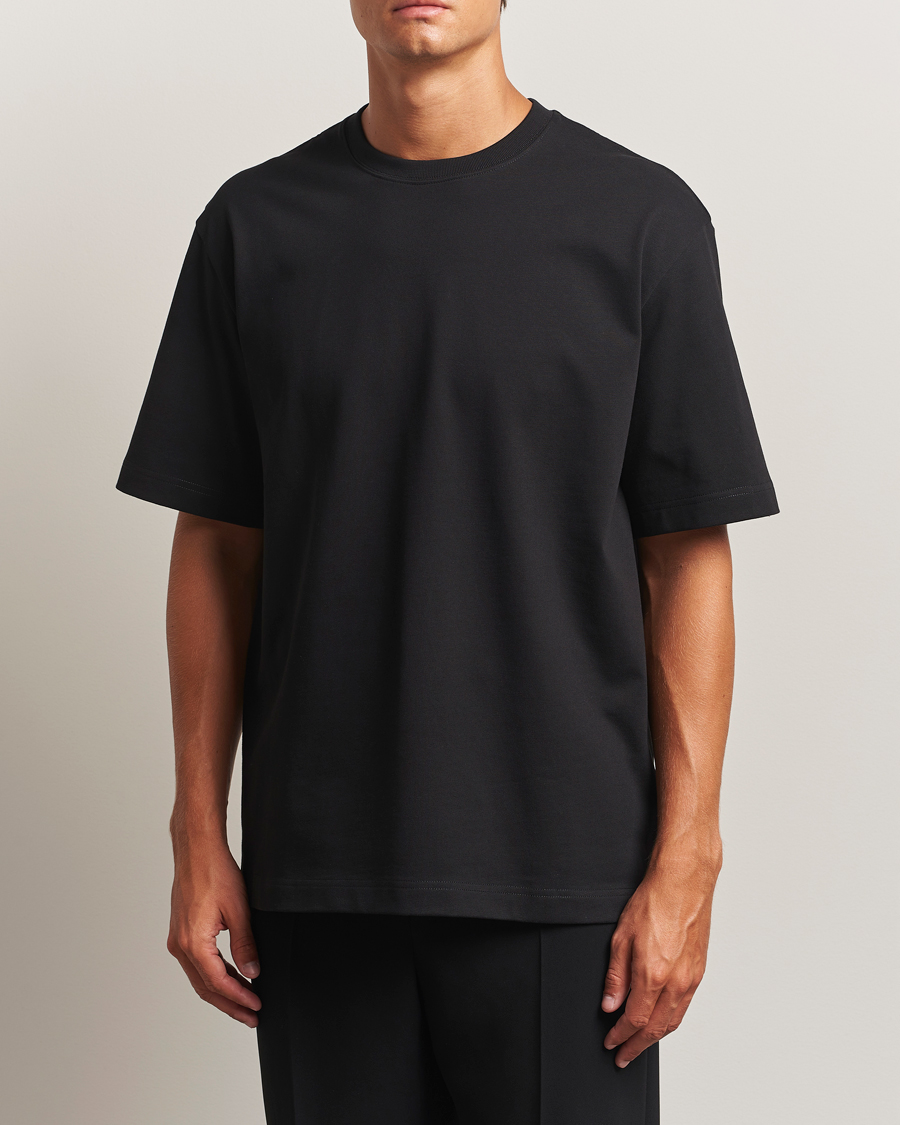 Mies | T-paidat | Filippa K | Heavy Cotton Crew Neck T-Shirt Black