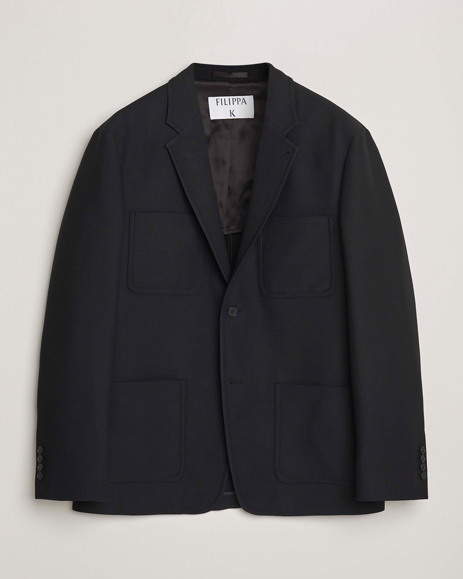 Mies | Pikkutakit | Filippa K | Riley Wool Workwear Blazer Black