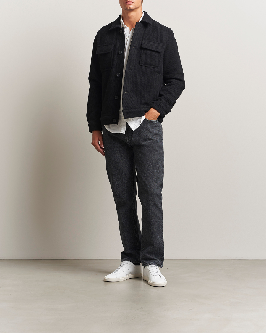 Mies | Housut | Filippa K | Tapered Cropped Jeans Washed Black