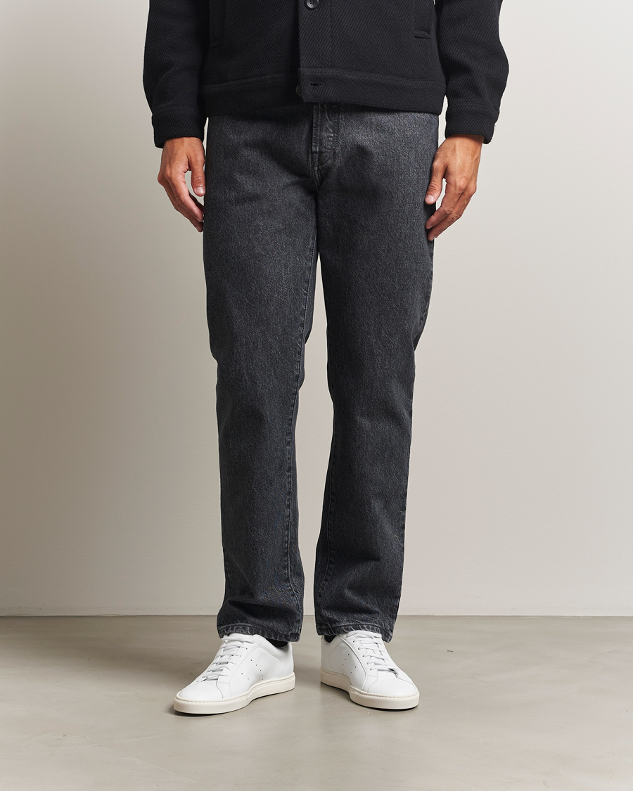 Mies | Housut | Filippa K | Tapered Cropped Jeans Washed Black