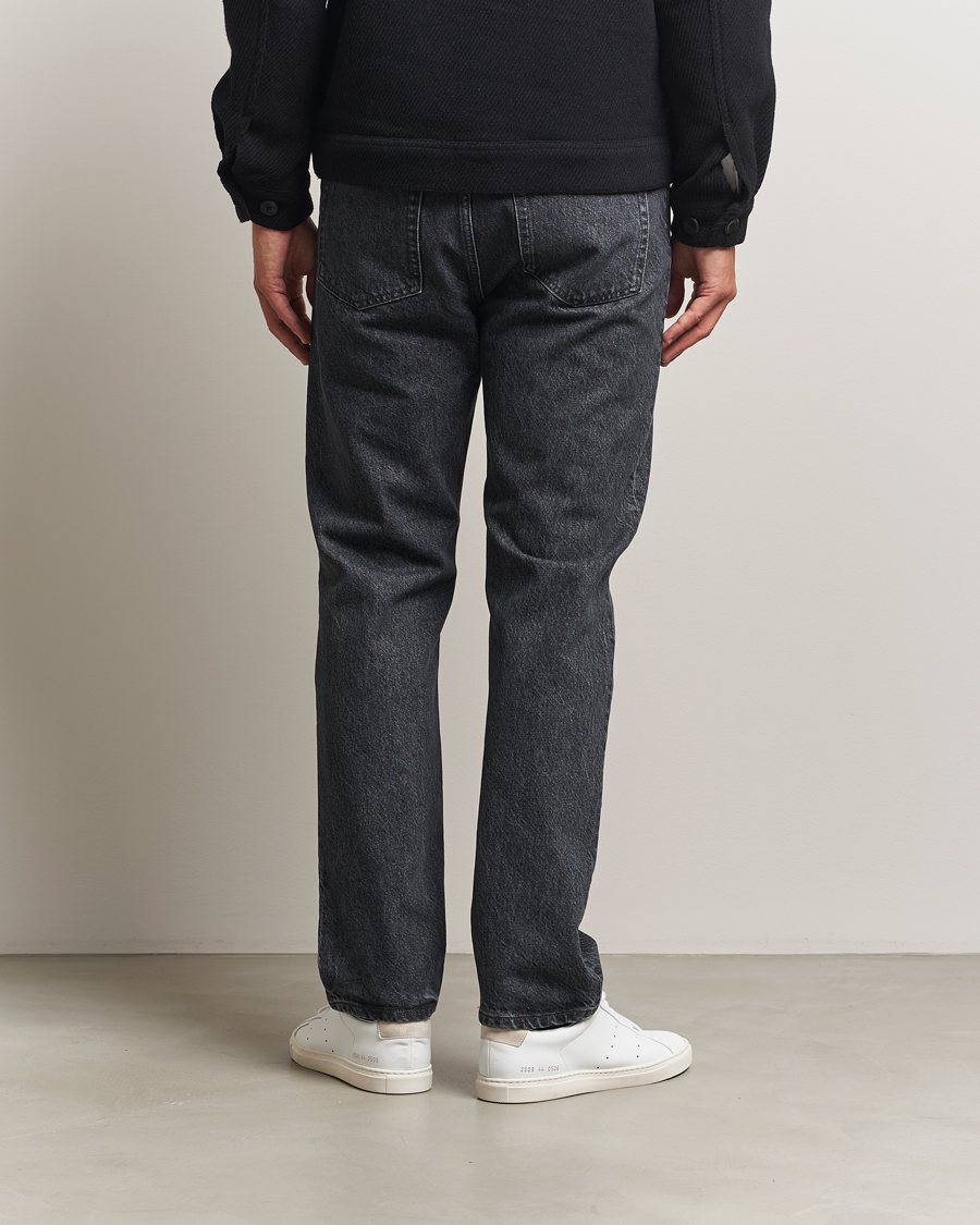 Mies | Housut | Filippa K | Tapered Cropped Jeans Washed Black