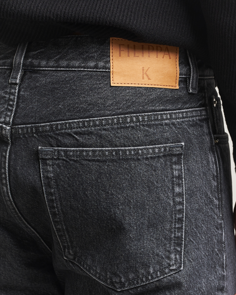 Mies | Housut | Filippa K | Tapered Cropped Jeans Washed Black
