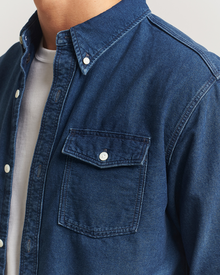 Mies | Kauluspaidat | RRL | Oxford Denim Shirt Indigo