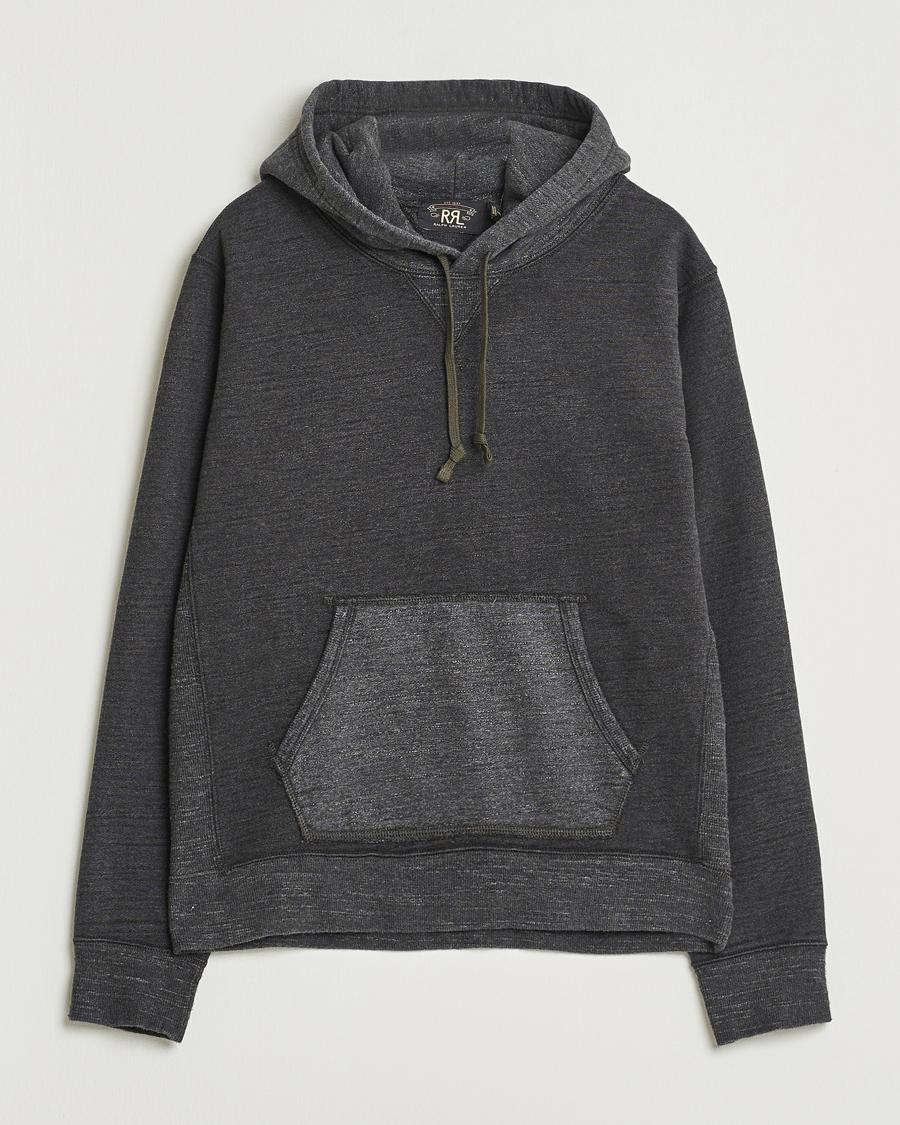 Mies | Puserot | RRL | Two Tone Hooded Sweatshirt Charcoal