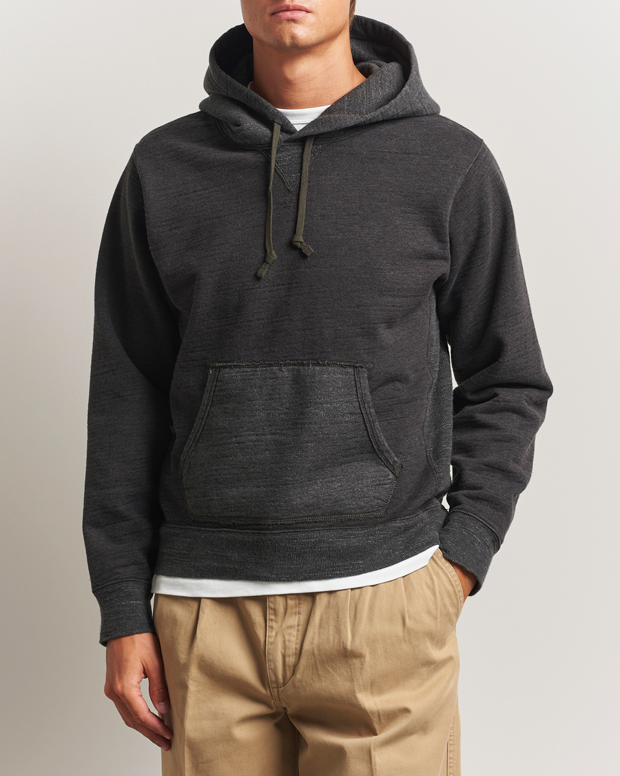 Mies | Puserot | RRL | Two Tone Hooded Sweatshirt Charcoal