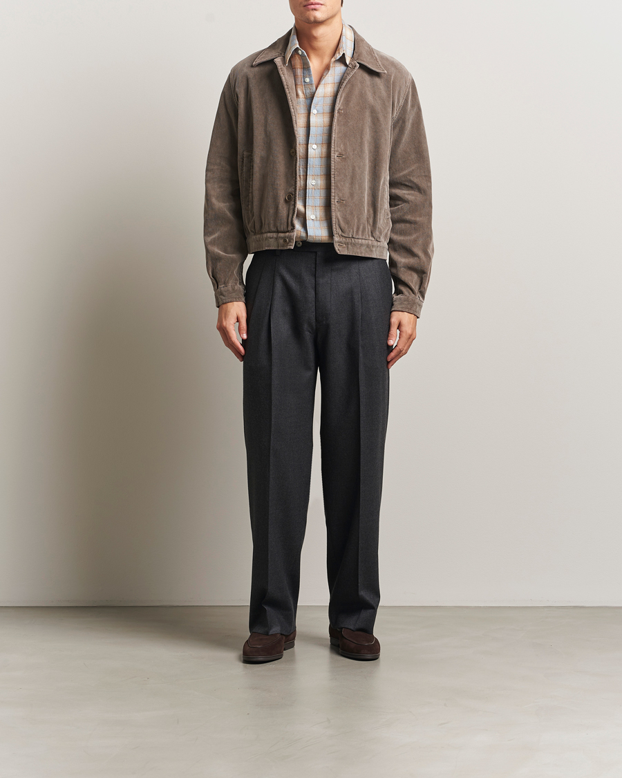 Mies | Takit | Auralee | Corduroy Bomber Jacket Olive