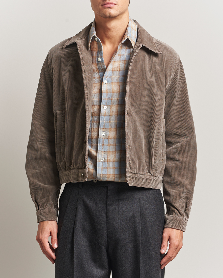 Mies | Takit | Auralee | Corduroy Bomber Jacket Olive