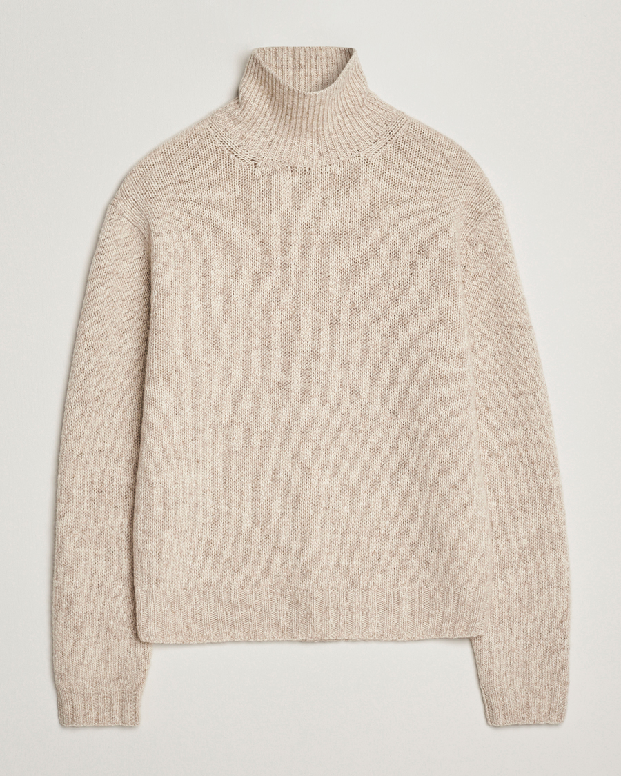 Mies | Puserot | Auralee | Cashmere Melange Rollneck Beige