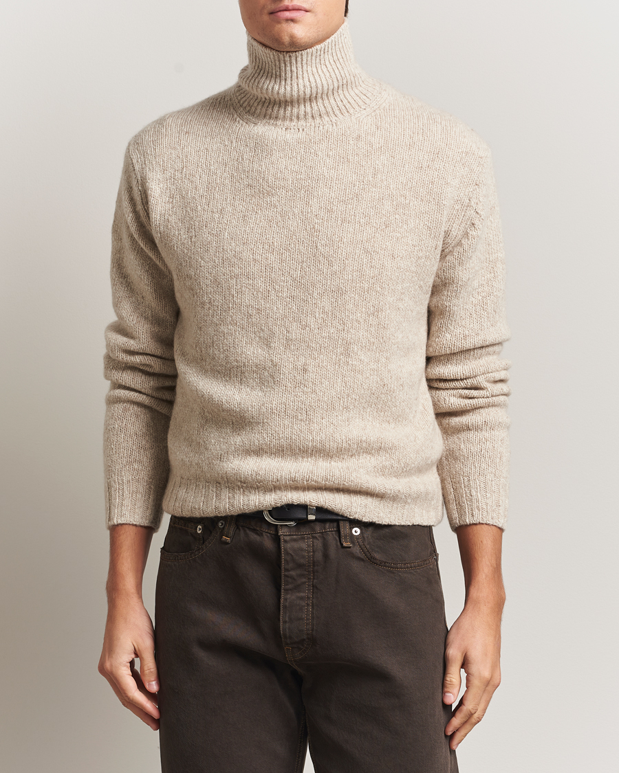 Mies | Puserot | Auralee | Cashmere Melange Rollneck Beige