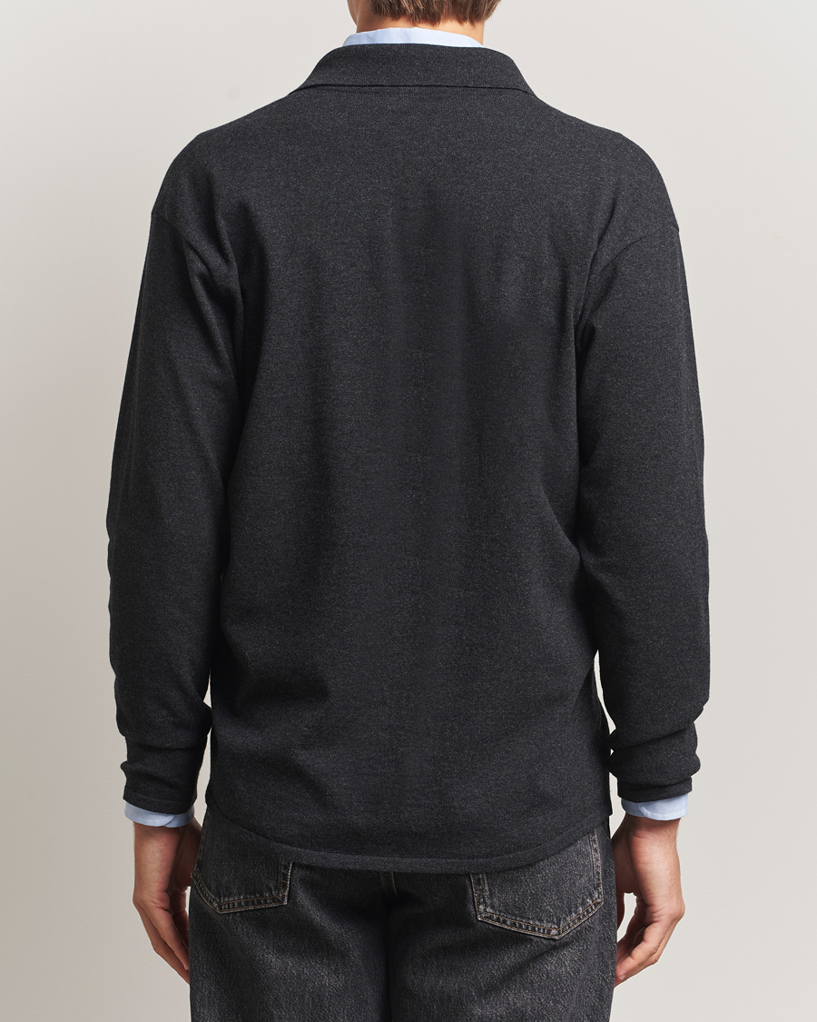 Mies | Puserot | Auralee | Wool Knit Shirt Cardigan Charcoal