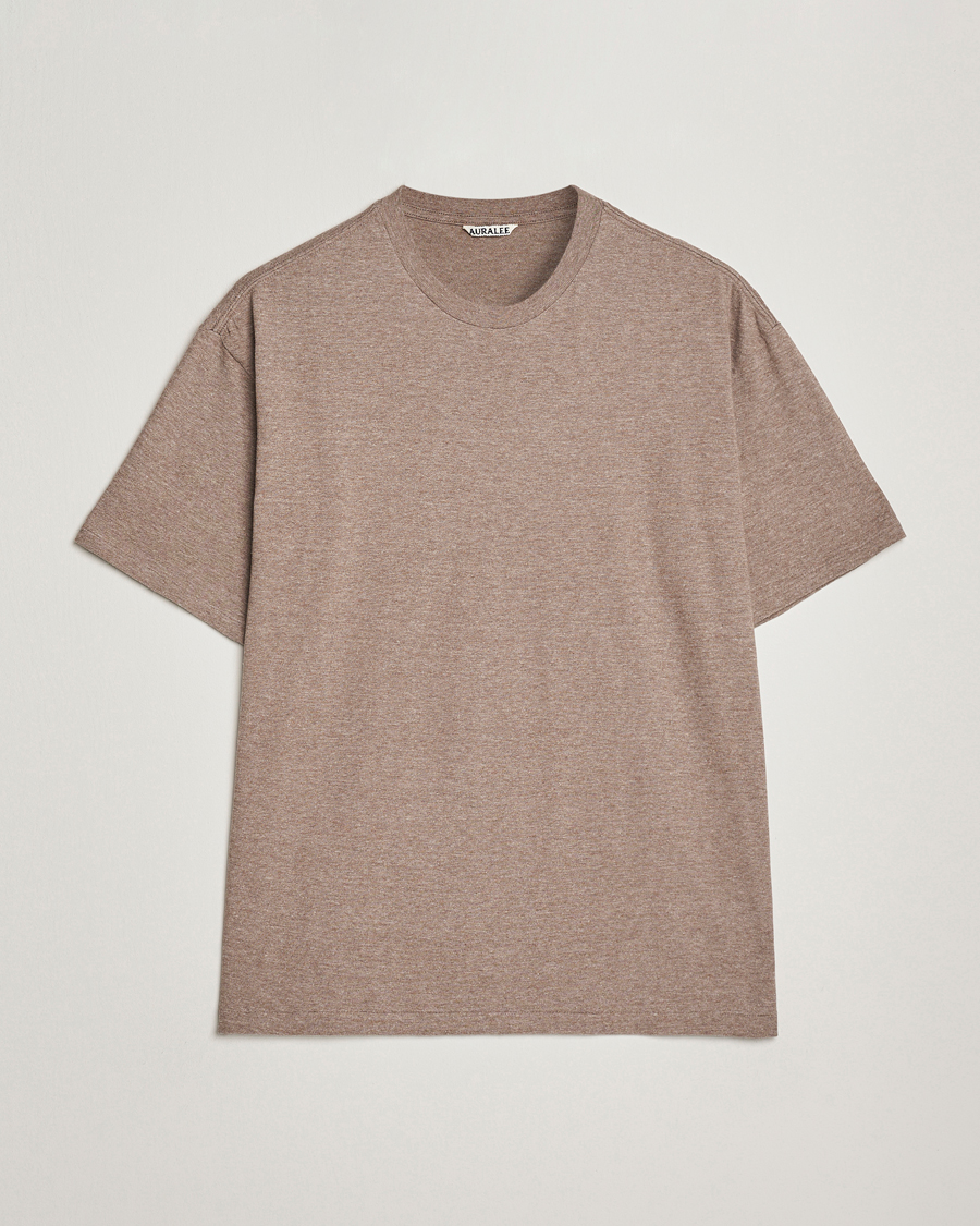 Mies | T-paidat | Auralee | Seamless Crew Neck T-Shirt Top Brown