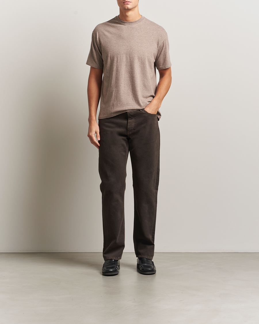 Mies | T-paidat | Auralee | Seamless Crew Neck T-Shirt Top Brown