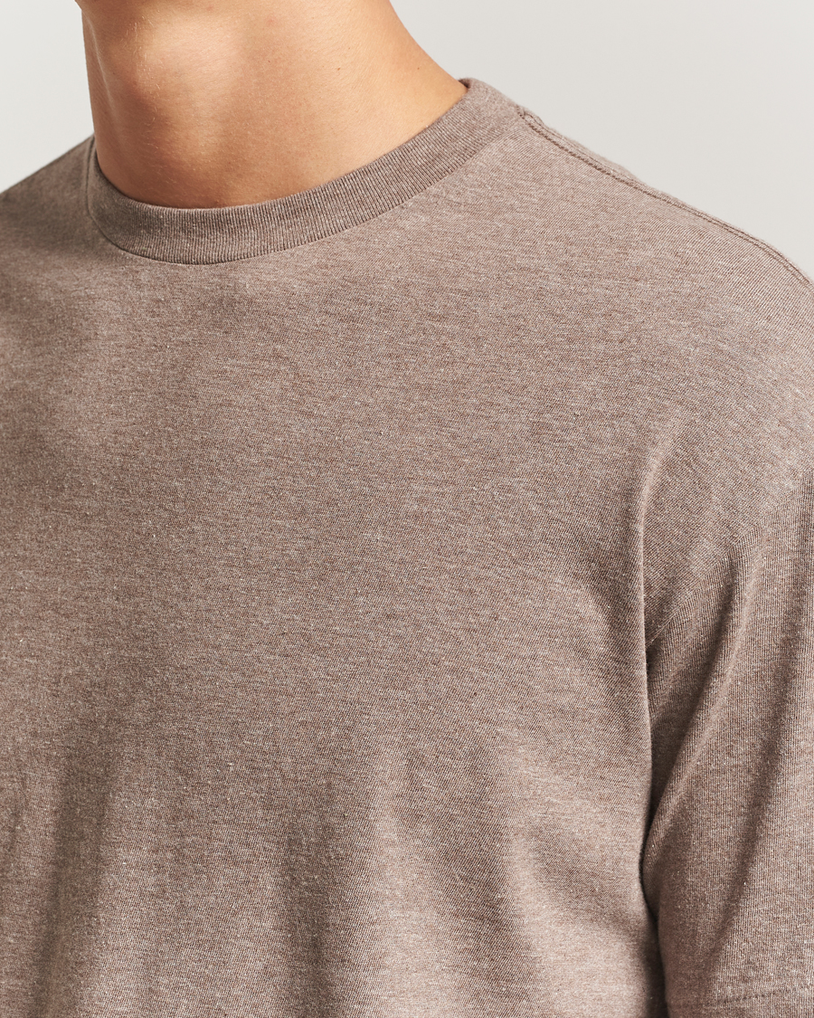 Mies | T-paidat | Auralee | Seamless Crew Neck T-Shirt Top Brown