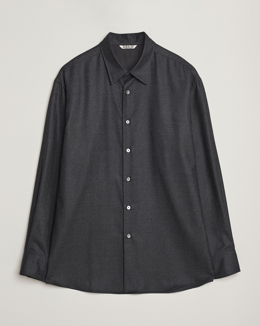 Mies | Kauluspaidat | Auralee | Superligt Flannel Shirt Charcoal