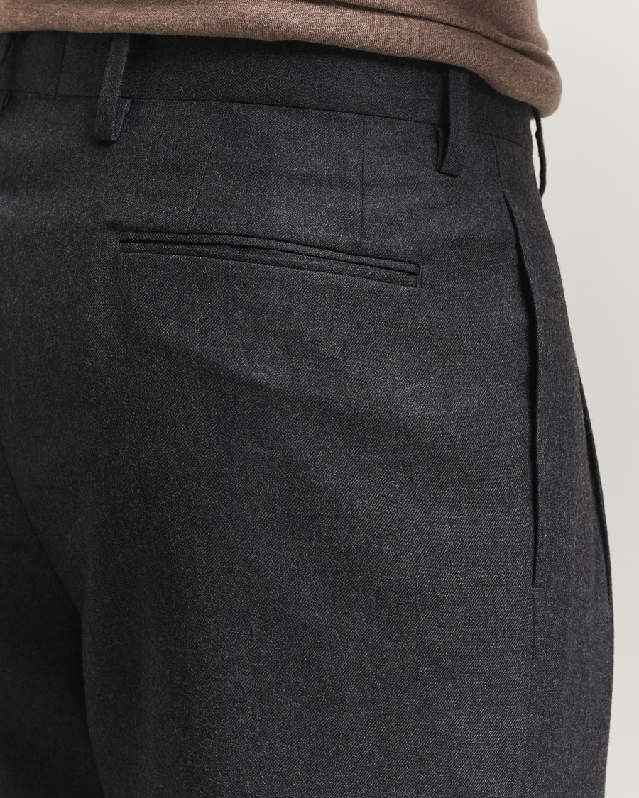 Mies | Housut | Auralee | Superlight Flannel Slacks Charcoal
