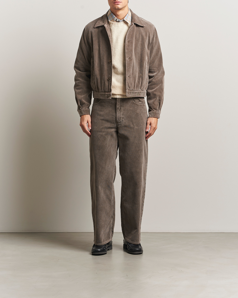 Mies | Housut | Auralee | Dyed Corduroy 5-Pocket Pants Olive