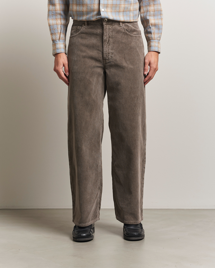 Mies | Housut | Auralee | Dyed Corduroy 5-Pocket Pants Olive