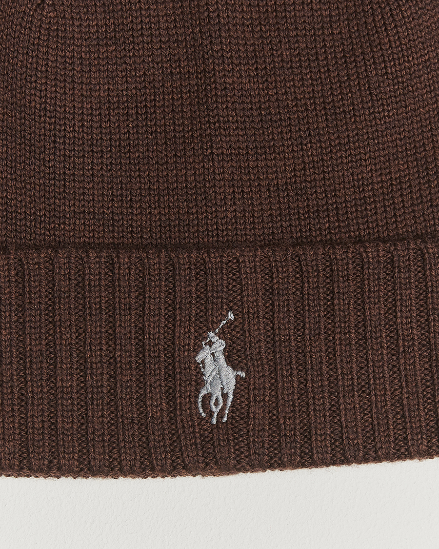 Mies | Polo Ralph Lauren Merino Beanie Brown Melange | Polo Ralph Lauren | Merino Beanie Brown Melange