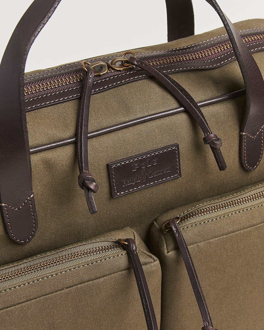 Mies | Polo Ralph Lauren Commuter Canvas Messenger Bag Defender Green/Brown | Polo Ralph Lauren | Commuter Canvas Messenger Bag Defender Green/Brown