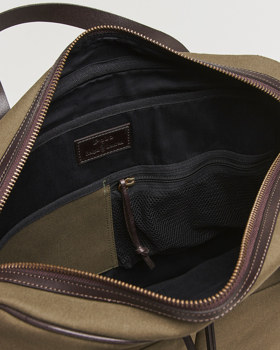 Mies | Polo Ralph Lauren Commuter Canvas Messenger Bag Defender Green/Brown | Polo Ralph Lauren | Commuter Canvas Messenger Bag Defender Green/Brown